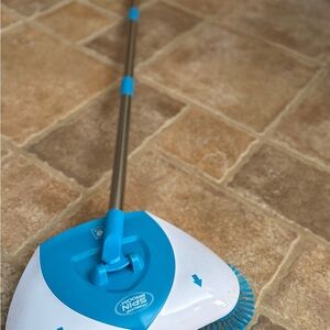 Blue and White Floor Sweeper